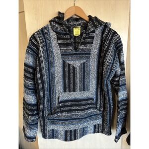 Franks Textiles Baja‎ Hoodie Size Medium Made in Mexico 100% Recycled Fibers